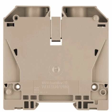 WDU 95N/120N Průchozí svorka, Šroubové připojení, 120 mm2, 1000 V, 269 A, Tmavě béžová