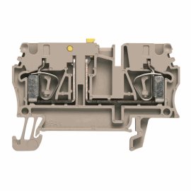 ZTR 2.5 Zkušební odpoj.svorka, připoj. s kotevní svorkou, 2.5 mm2, 500V, 20A, otočné, tmavě béžová