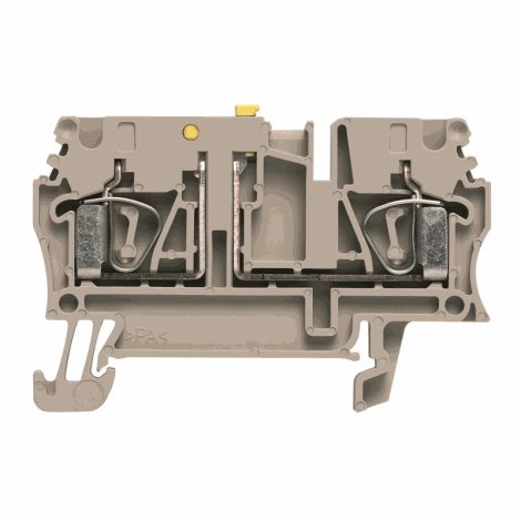 ZTR 2.5 Zkušební odpoj.svorka, připoj. s kotevní svorkou, 2.5 mm2, 500V, 20A, otočné, tmavě béžová