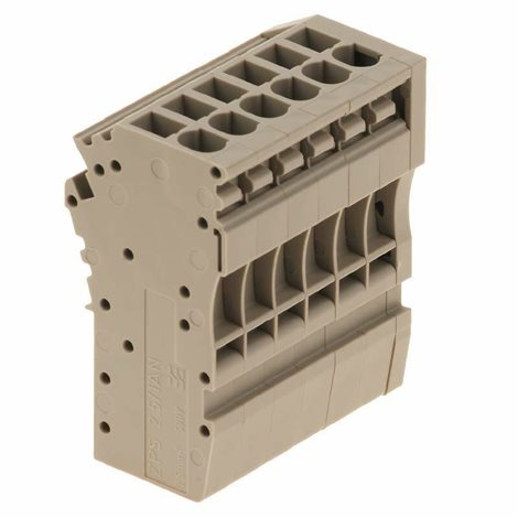 ZPS 2.5/1AN/QV/6 Z řada, Spojka, Jmenovitý průřez: 2.5 mm2, Zásuvné připojení Plug-in, Béž