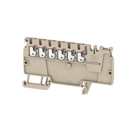 AAP11 1.5 LI RD Modulární rozvodné svorky, PUSH IN, 1.5 mm2, 500 V, 17.5 A, Tmavě béžová