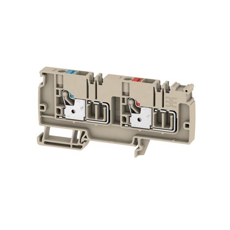 AAP13 6 LO-LO Napájecí svorka, PUSH IN, 6 mm2, 250 V, 41 A, Tmavě béžová