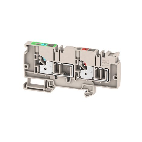 AAP13 6 FE-LO Napájecí svorka, PUSH IN, 6 mm2, 250 V, 41 A, Tmavě béžová