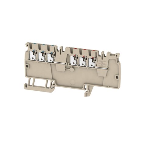 AAP13 1.5 LI-LI Modulární rozvodné svorky, PUSH IN, 1.5 mm2, 250 V, 16 A, Tmavě béžová