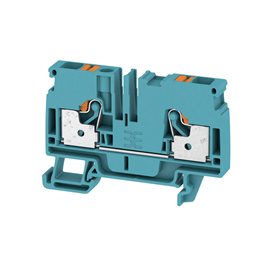 A2C 6 BL Průchozí svorka, PUSH IN, 6 mm2, 800 V, 41 A, Modrá
