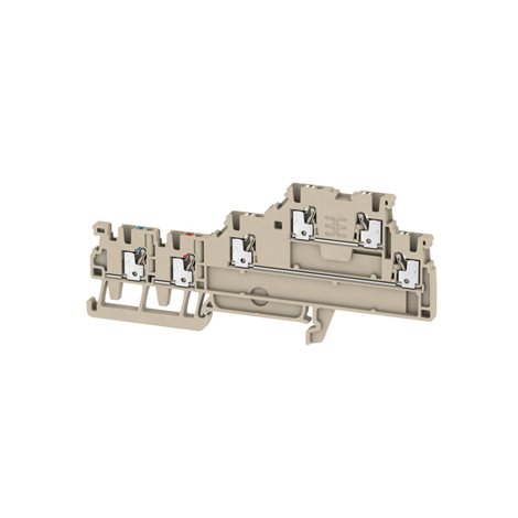 AIO23 1.5 2SI Svorka iniciátoru/aktoru, PUSH IN, 1.5 mm2, 250 V, 13.5 A, Tmavě béžová