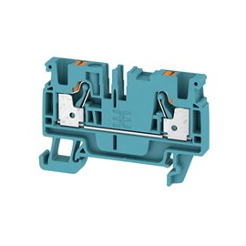 A2C 4 BL Průchozí svorka, PUSH IN, 4 mm2, 800 V, 32 A, modrá