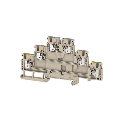 A3T 2.5 N-FT-PE Vícevrstvá modulární svorka, PUSH IN, 2.5 mm2, 800 V, 24 A, Tmavě béžová
