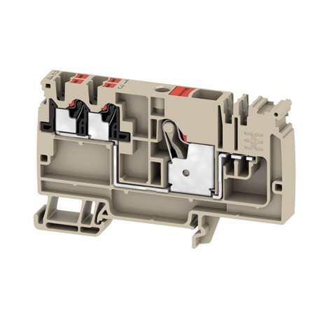 AAP12 10/4X2.5 LO-LI RD Modulární rozvodné svorky, PUSH IN, 10 mm², 800 V, 57 A, Tmavě béžová