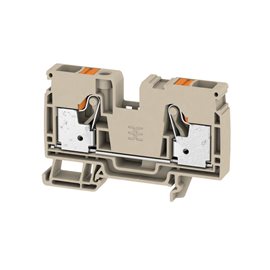 A2C 10 Průchozí svorka, PUSH IN, 10 mm², 1000 V, 57 A, tmavě béžová