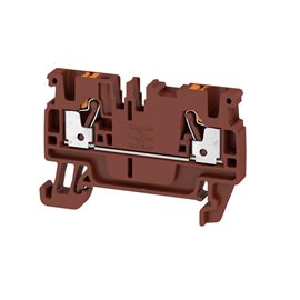 A2C 2.5 BR Průchozí svorka, PUSH IN, 2.5 mm2, 800 V, 24 A, hnědá