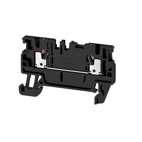 A2C 1.5 BK Průchozí řadová svorka, PUSH IN, 1.5 mm², 500 V, 17.5 A, černá