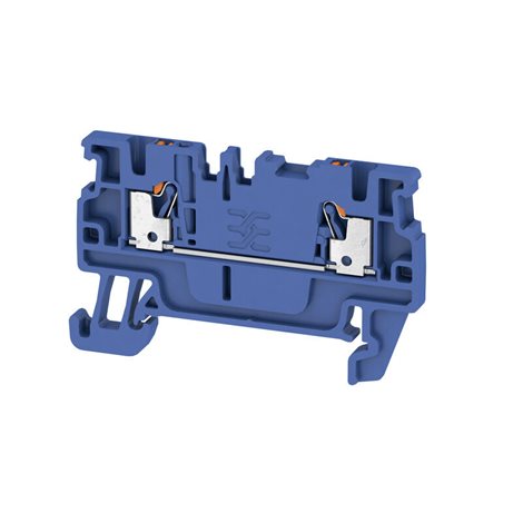 A2C 1.5 DBL Průchozí svorka, PUSH IN, 1.5 mm2, 500 V, 17.5 A, tmavě modrá