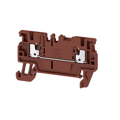 A2C 1.5 BR Průchozí řadová svorka, PUSH IN, 1.5 mm², 500 V, 17.5 A, hnědá