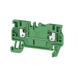 A2C 1.5 GN Průchozí řadová svorka, PUSH IN, 1.5 mm², 500 V, 17.5 A, zelená