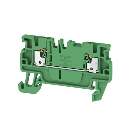 A2C 1.5 GN Průchozí řadová svorka, PUSH IN, 1.5 mm², 500 V, 17.5 A, zelená