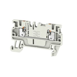 A2C 1.5 LTGY Průchozí řadová svorka, PUSH IN, 1.5 mm², 500 V, 17.5 A, světle šedá