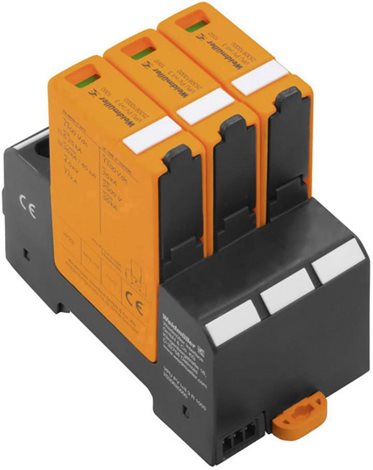 VPU PV I+II 3 1000 E svodič bleskových proudů a přepětí fotovoltaiky 6,25 kA 10/350 µs nižší provedení - ECO verze 1