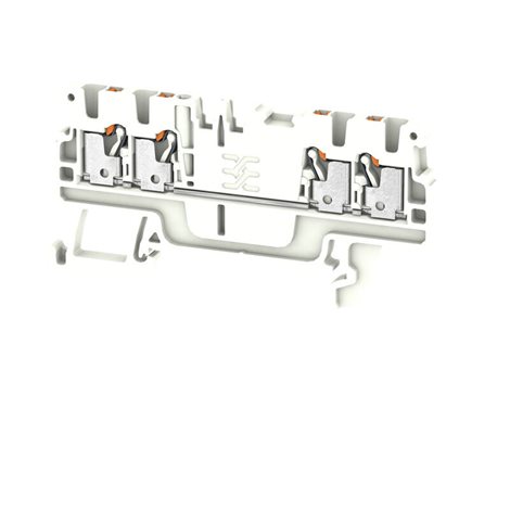 A4C 1.5 WT Průchozí svorka, PUSH IN, 1.5 mm2, 500 V, 17.5 A, Bílá