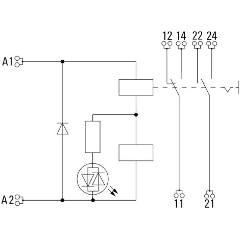DRIKITP 24VDC 2CO LD/PB Reléový modul 2