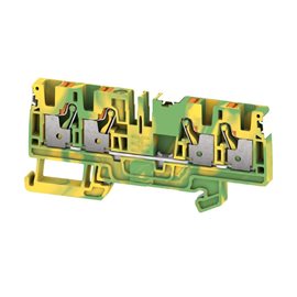 A4C 4 PE DL PE svorka, PUSH IN, 4 mm², zelená / žlutá