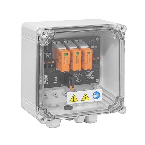 PVN DC 2I 1O 1MPP SPD1R CG 11 Kombinovaná skříň, PV Next, 1100 V, 1 MPP, 2 vstupy / 1 výstup