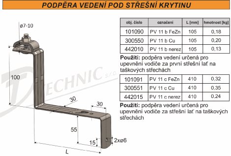 PV 11 b Podpěra vedení pod střešní krytinu 2