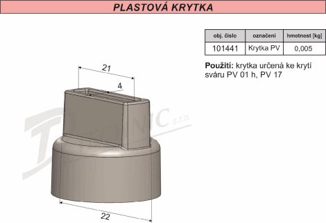 Krytka PV 17 plastová 2