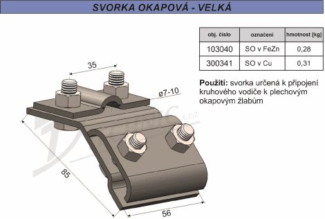 SOv Svorka okapová velká                    2
