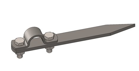 DOT 200 Držák ochranné trubky - špička - L=200 mm 1