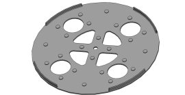Plast podl 370 podložka plastová k podstavci JP - 370/337mm
