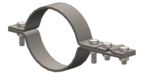 ST 120 Svorka na okapové potrubí - 120-130 mm 1