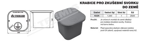 KDZK krabice pro zkušební svorku do země, šedá, kulaté rohy 2