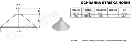 OSH ochranná stříška horní (Tremis) 2