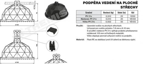 Nástavec PV 21c plast (Tremis)