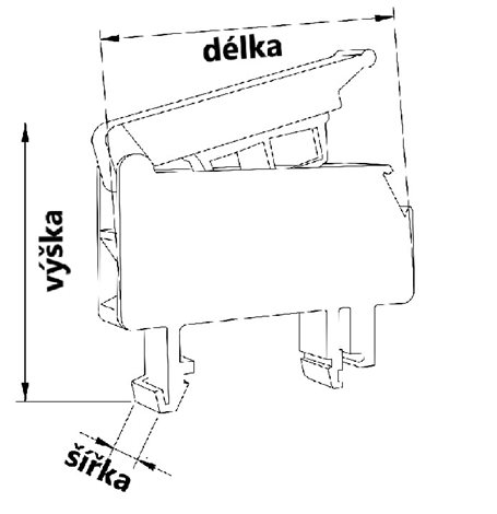 Řadová svorka pojistková RSP 4 LED/24-48V 2