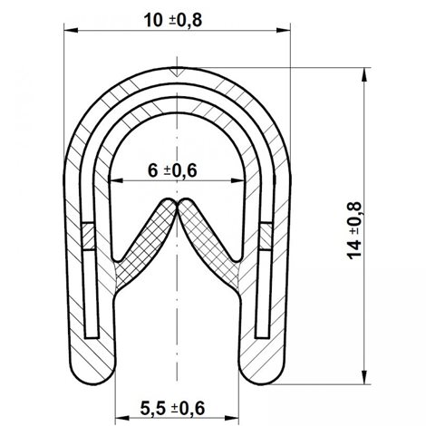 Ochranná lišta 4mm svitek 100m černá 2