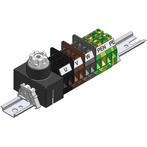 Stožárová výzbroj SV - B - 9.16.4 průchozí 16mm2 TN-C 1x pojistka E27 1
