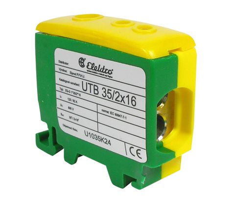 UK1035.24 Svorka ETB 35/1 žluto-zelená