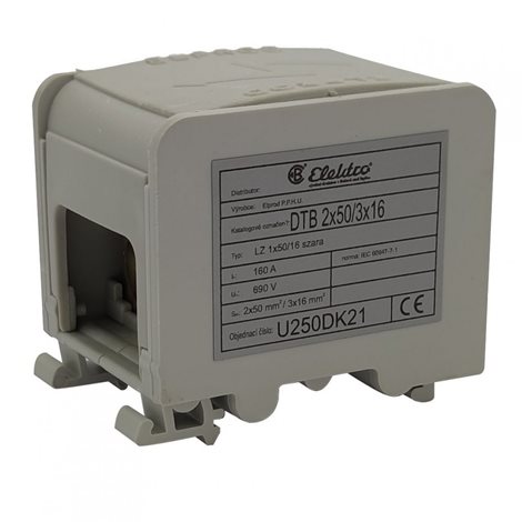 Distribuční blok DTB 2x50/3x16 šedý