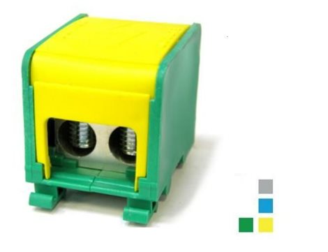 Distribuční blok DTB 2x50/3x16 žluto-zelený