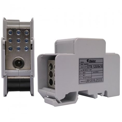 Distribuční blok DTB 120/9x16 šedý
