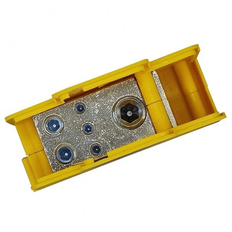 Distribuční blok DTB 120/2x50+3x16 žluto-zelený 1
