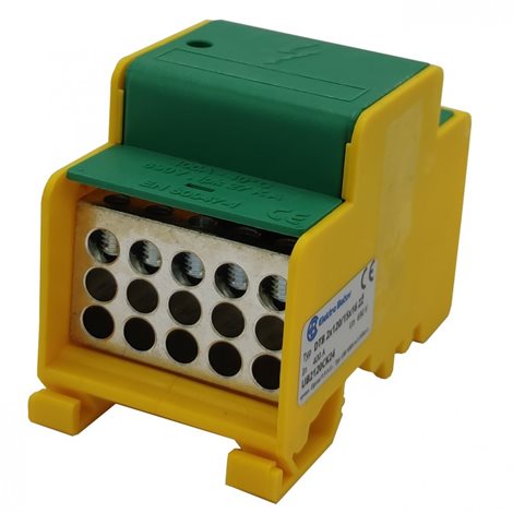 Distribuční blok DTB 2x120/15x16 žluto-zelený