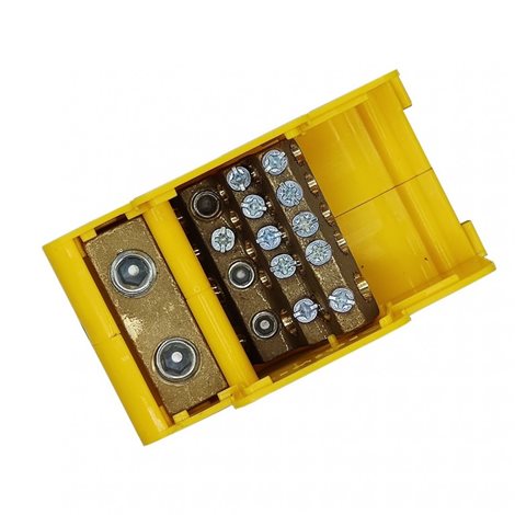Distribuční blok DTB 2x95/3x35+2x16+9x6 žluto-zelený 1