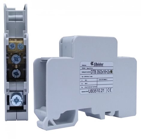 Distribuční blok DTB 35/2x16+2x6 modrý