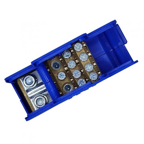 Distribuční blok DTB 70/7x6+2x25+2x16 modrý 2