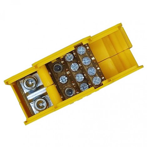 Distribuční blok DTB 70/7x6+2x25+2x16 žluto-zelený 1