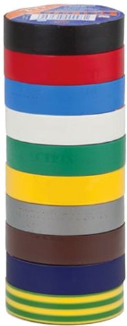 Izolační páska 211 PVC Duha 15x10-set 10ks mix