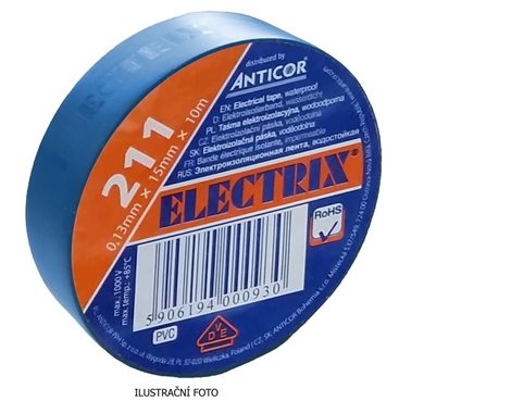 Izolační páska 211 PVC/50x10x0,13/modrá